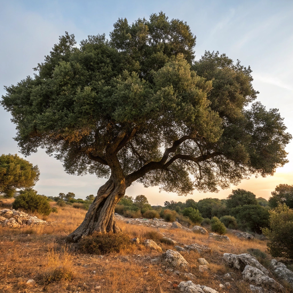 Chêne vert caractéristique
